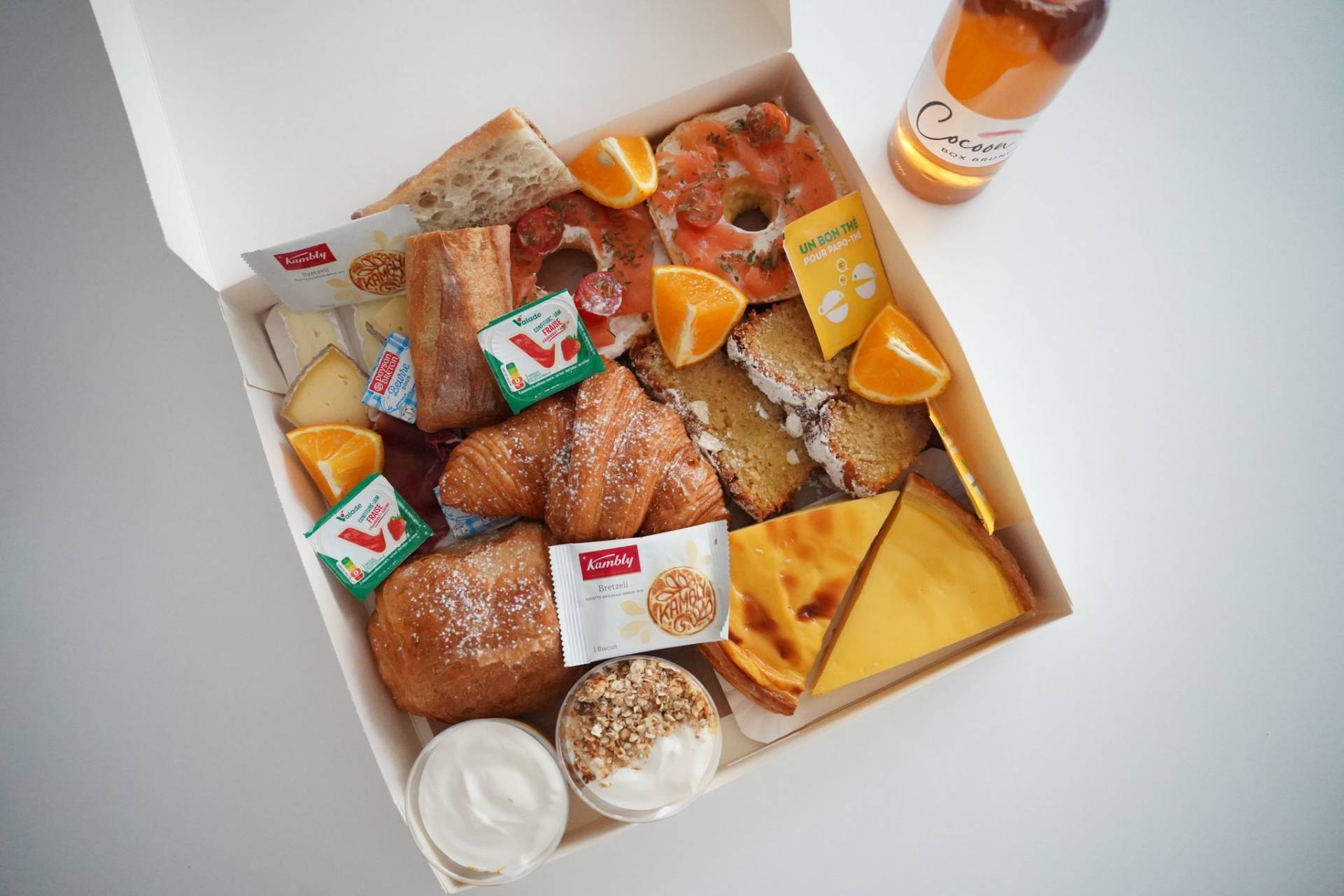 Brunch CocoonBox - Livraison de brunchs à Clermont-Ferrand et agglomération | Contenu de la Box « Délicieuse » Duo à 41 €